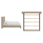 Lit king size capitonné à oreilles Detmold