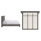 Lit king size capitonné à oreilles Detmold