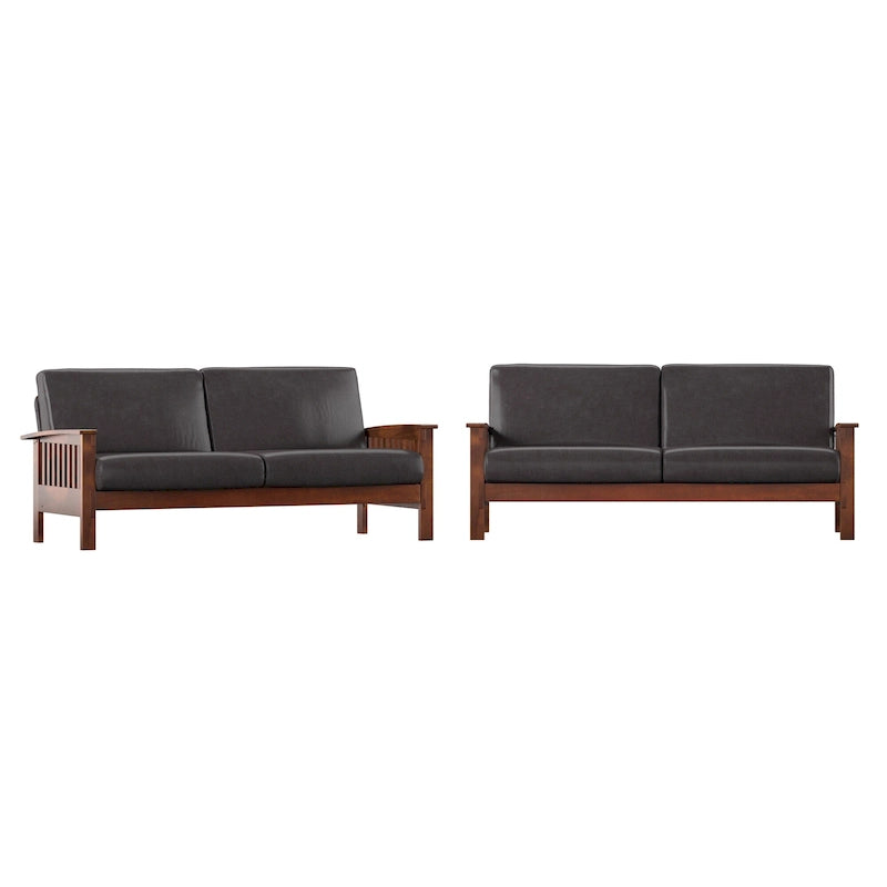 Canapé en bois de style Mission Sigulda