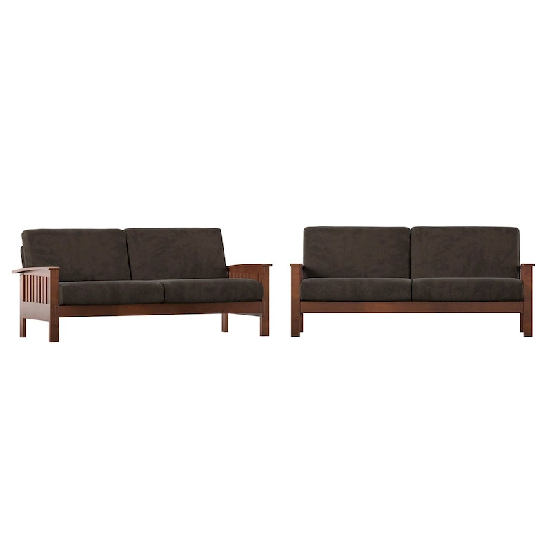 Canapé en bois de style Mission Sigulda