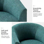 Fauteuil tonneau moderne rembourré Cuenca avec base pivotante