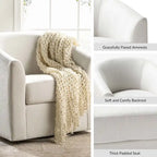 Fauteuil tonneau moderne rembourré Cuenca avec base pivotante