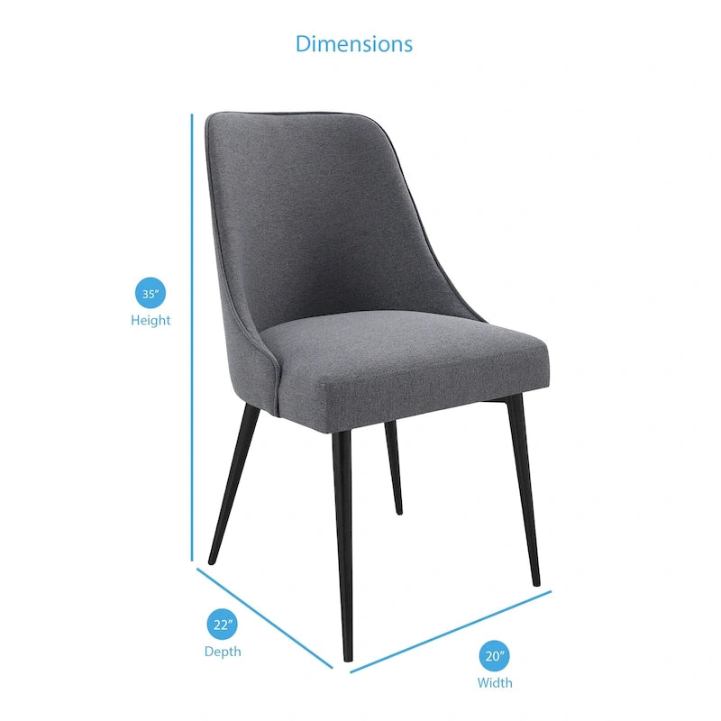 Chaise de salle à manger en tissu Steve Silver Fagared (lot de 2)