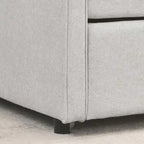 Lit de jour double avec lit gigogne double, revêtement rembourré