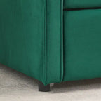 Lit de jour double avec lit gigogne double, revêtement rembourré