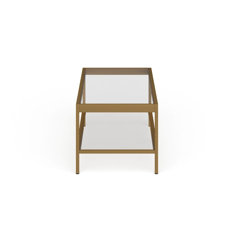 Table basse Alexis en métal et verre