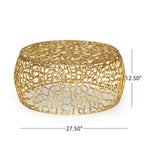 Table basse Cortlandt moderne en maille d'aluminium fabriquée à la main par Christopher Knight Home