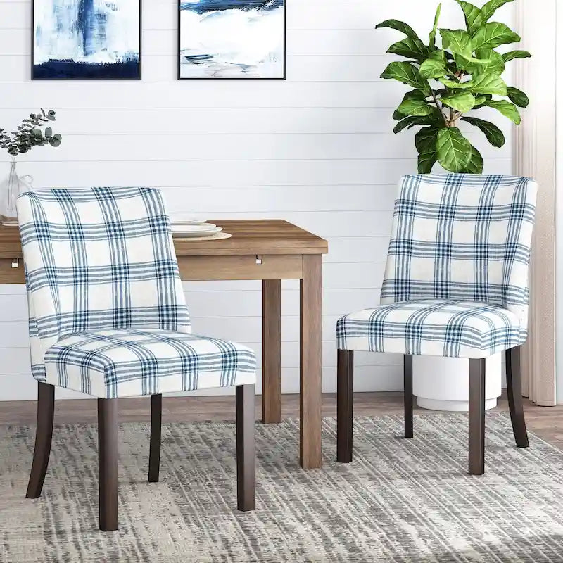 Chaises de salle à manger en tissu Harman (lot de 2) par Christopher Knight Home