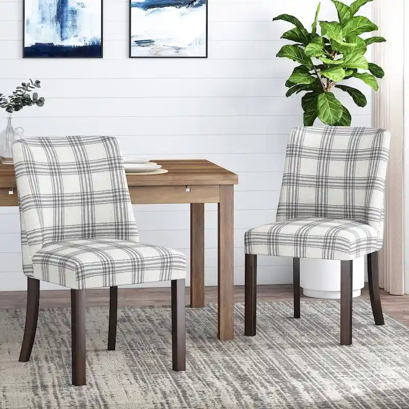 Chaises de salle à manger en tissu Harman (lot de 2) par Christopher Knight Home