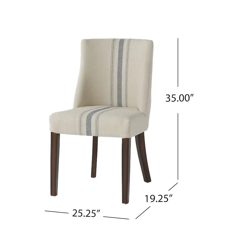 Chaises de salle à manger en tissu Harman (lot de 2) par Christopher Knight Home
