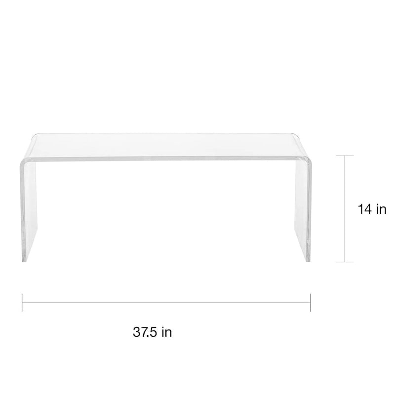 Table basse moderne en acrylique transparent