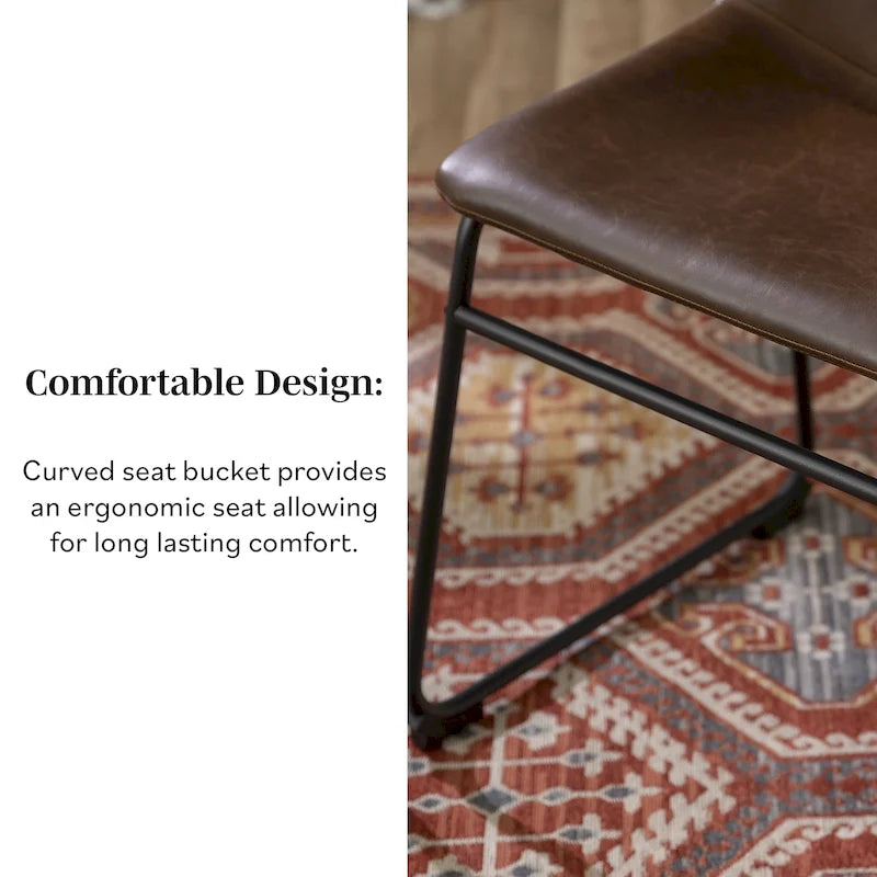 Chaise de salle à manger Middlebrook Prusiner en similicuir (lot de 2)