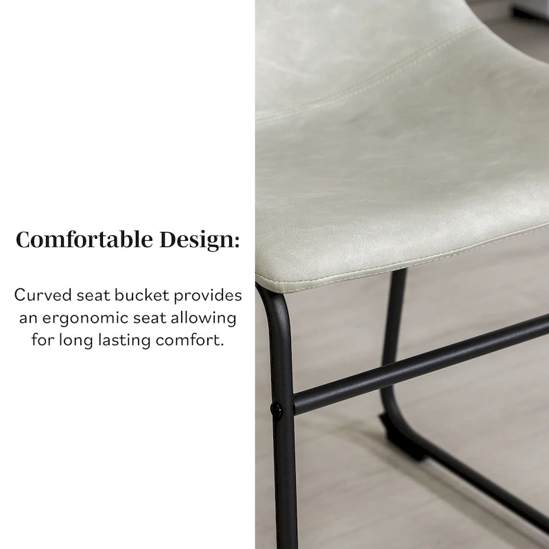 Chaise de salle à manger Middlebrook Prusiner en similicuir (lot de 2)