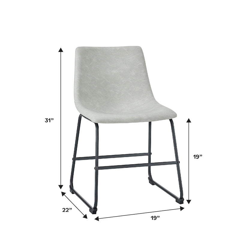 Chaise de salle à manger Middlebrook Prusiner en similicuir (lot de 2)