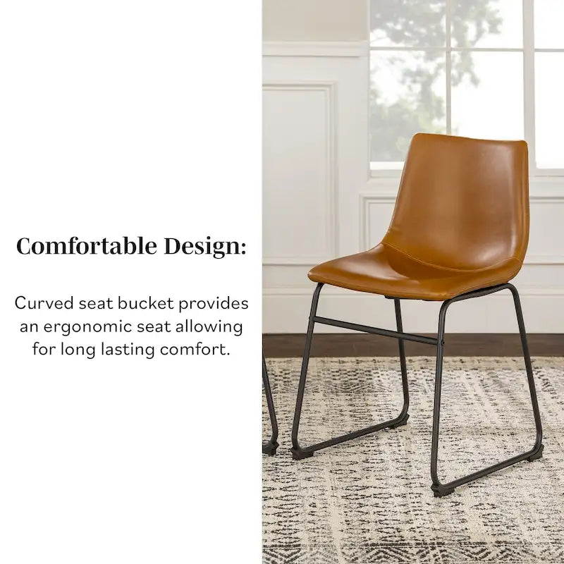 Chaise de salle à manger Middlebrook Prusiner en similicuir (lot de 2)