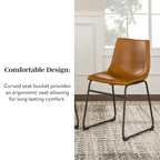 Chaise de salle à manger Middlebrook Prusiner en similicuir (lot de 2)