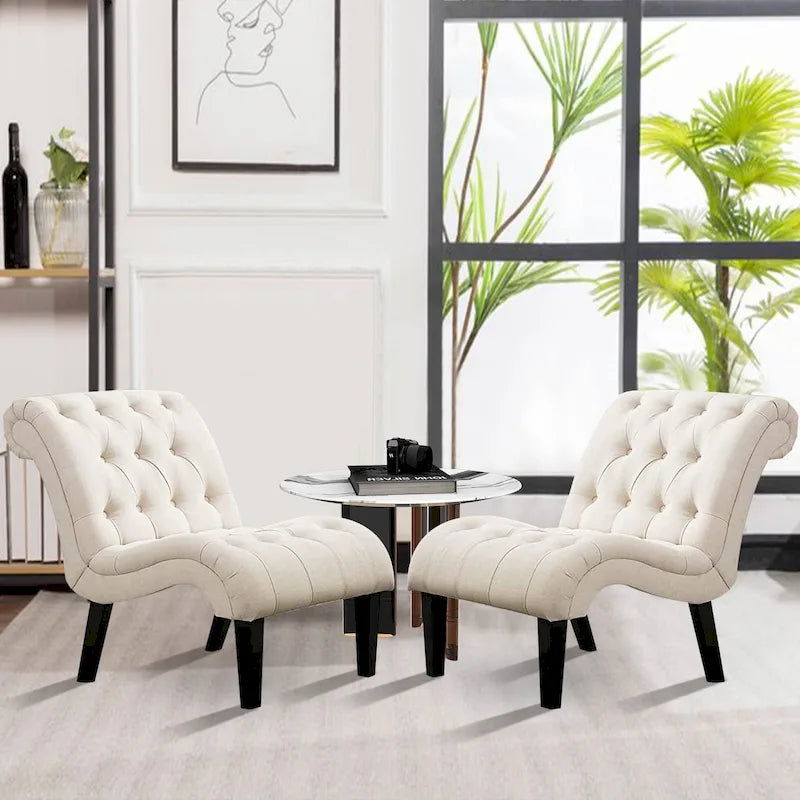 Ensemble de 2 fauteuils d'appoint, chaises de salon
