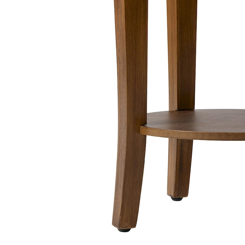 Table d'appoint ronde à 2 niveaux avec étagère COSIEST