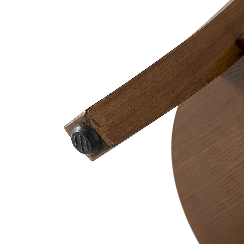 Table d'appoint ronde à 2 niveaux avec étagère COSIEST