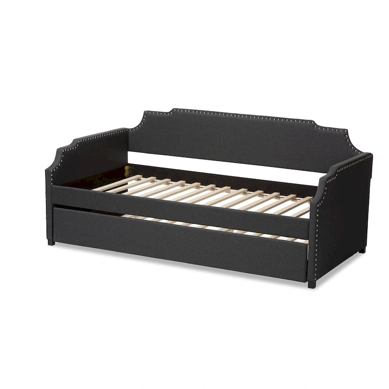 Lit de jour contemporain deux places avec lit gigogne pour invités