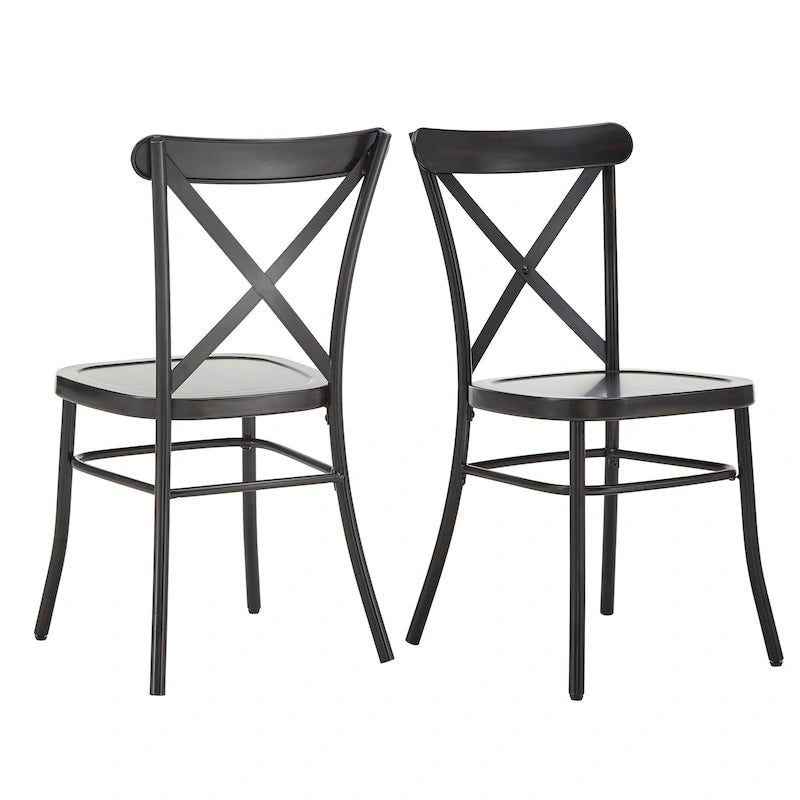 Chaises de salle à manger en métal Pompey (lot de 2) par iNSPIRE Q Classic