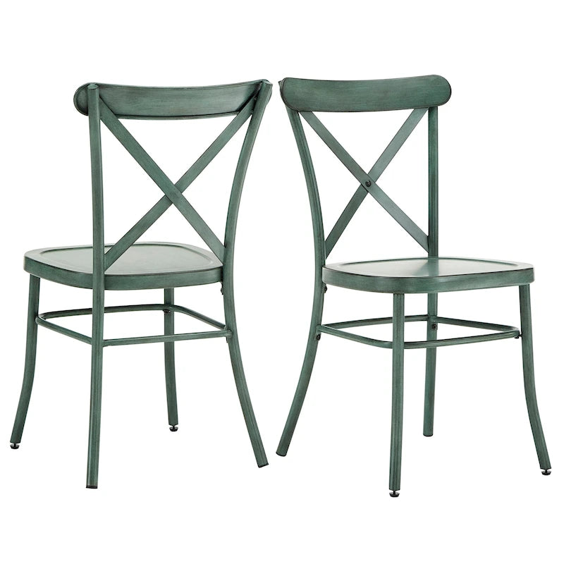 Chaises de salle à manger en métal Pompey (lot de 2) par iNSPIRE Q Classic