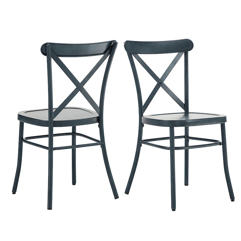 Chaises de salle à manger en métal Pompey (lot de 2) par iNSPIRE Q Classic