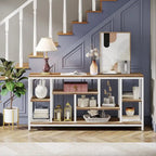 Console de canapé de 70,9 pouces avec rangement, table d'entrée à 3 niveaux pour couloir