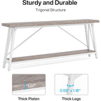 Table d'appoint étroite de 70,9 pouces de long à placer derrière un canapé dans une entrée