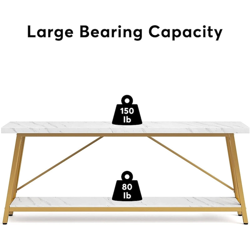 Table d'appoint étroite de 70,9 pouces de long à placer derrière un canapé dans une entrée