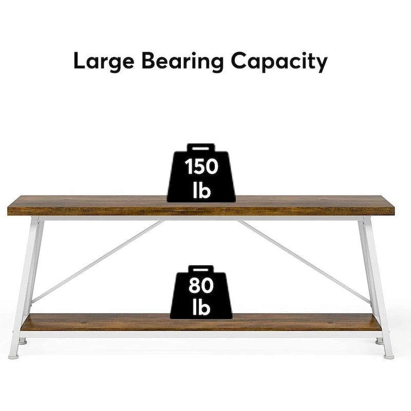 Table d'appoint étroite de 70,9 pouces de long à placer derrière un canapé dans une entrée