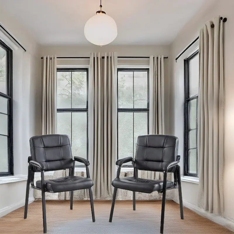 Fauteuils de direction en cuir haut de gamme avec accoudoirs rembourrés