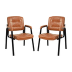 Premium Leather Executive Office Chairs with Padded Armrest