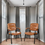 Fauteuils de direction en cuir haut de gamme avec accoudoirs rembourrés