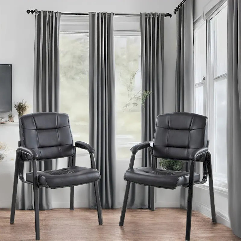 Fauteuils de direction en cuir haut de gamme avec accoudoirs rembourrés