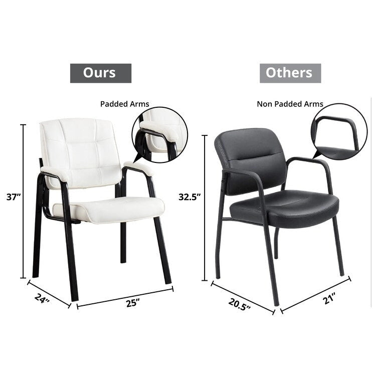 Fauteuils de direction en cuir haut de gamme avec accoudoirs rembourrés