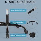 Chaise de bureau ergonomique à dossier haut en maille, idéale pour les petits travaux à domicile.