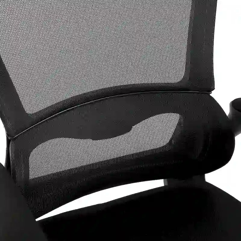 Chaise de bureau ergonomique à dossier haut en maille, idéale pour les petits travaux à domicile.