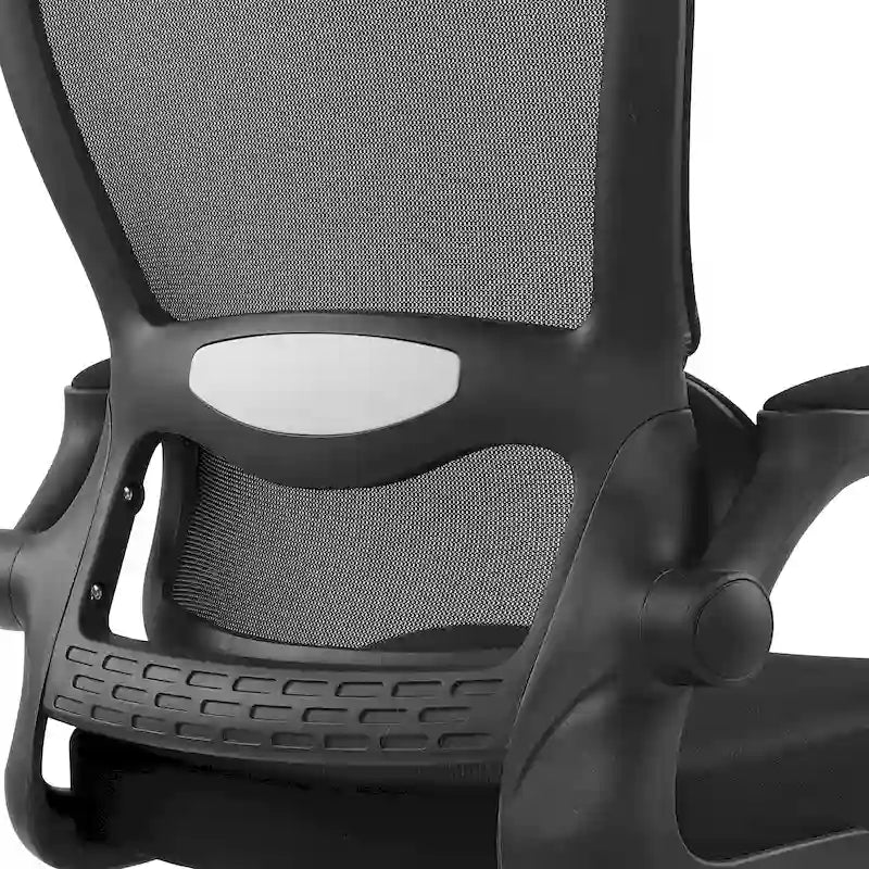 Chaise de bureau ergonomique à dossier haut en maille, idéale pour les petits travaux à domicile.