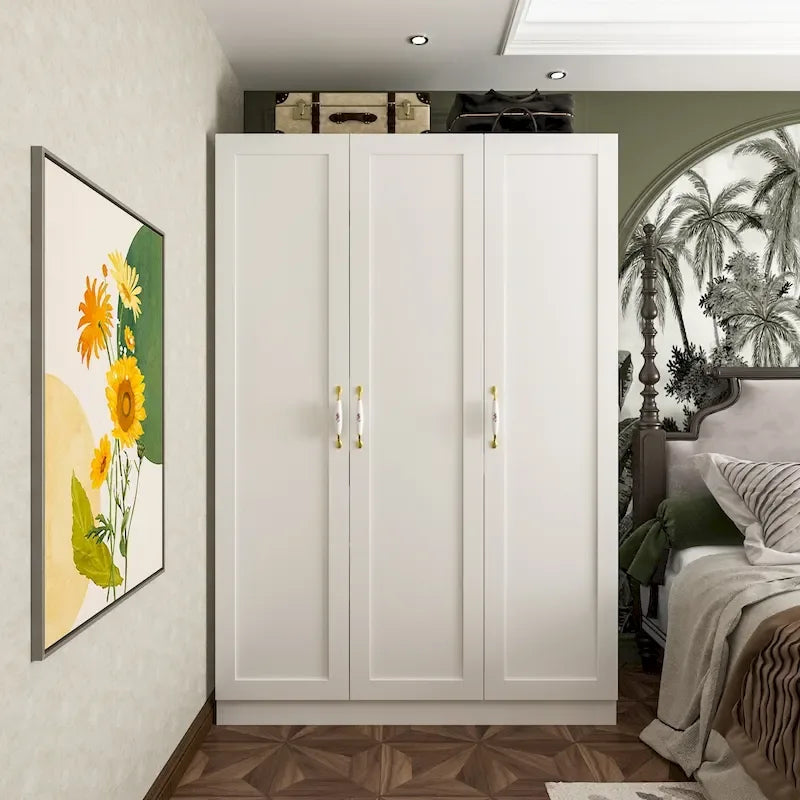 47.2W Contemporary Modern Freestanding Wardrobe Armoire Closet