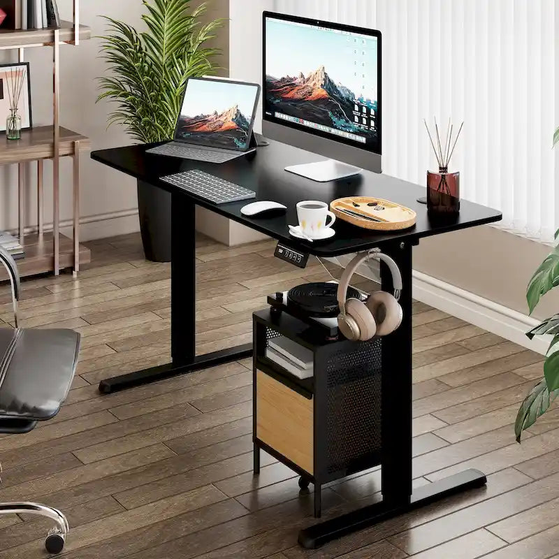 Bureau assis-debout électrique réglable en hauteur Futzca avec panneau de jonction