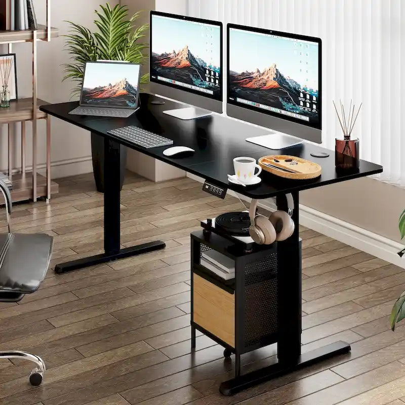 Bureau assis-debout électrique réglable en hauteur Futzca avec panneau de jonction