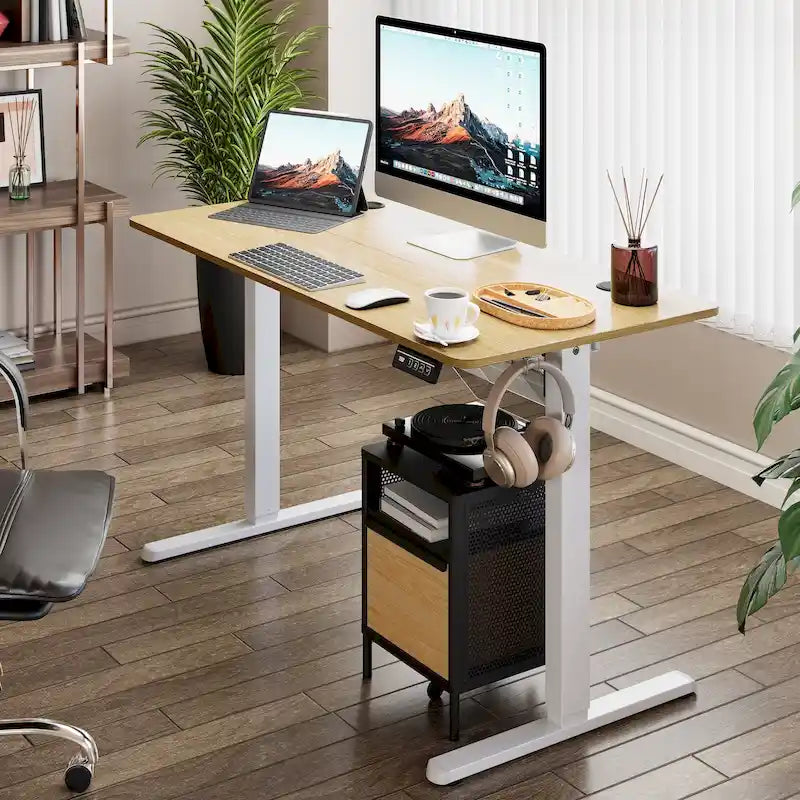 Bureau assis-debout électrique réglable en hauteur Futzca avec panneau de jonction