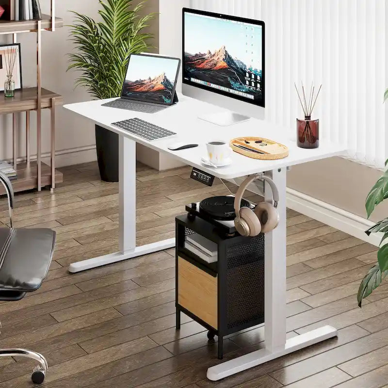 Bureau assis-debout électrique réglable en hauteur Futzca avec panneau de jonction