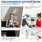 Bureau assis-debout électrique réglable en hauteur Futzca avec panneau de jonction