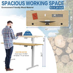 Bureau assis-debout électrique réglable en hauteur Futzca avec panneau de jonction