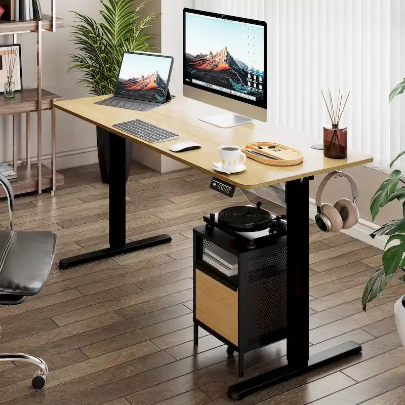 Bureau assis-debout électrique réglable en hauteur Futzca avec panneau de jonction