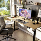 Bureau assis-debout électrique réglable en hauteur Futzca avec panneau de jonction