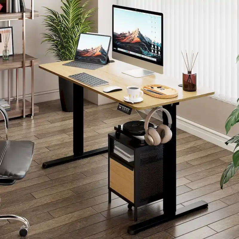 Bureau assis-debout électrique réglable en hauteur Futzca avec panneau de jonction