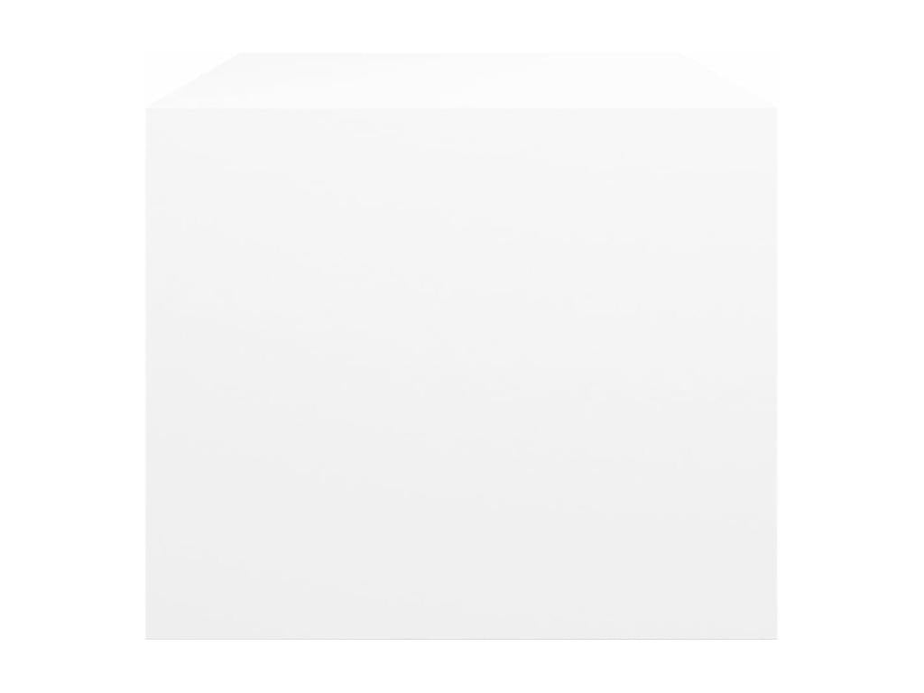 Table basse en verre blanc, 102 x 50 x 42 cm